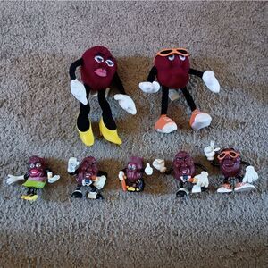 Vintage California Raisins Toy Lot PRE-OWNED